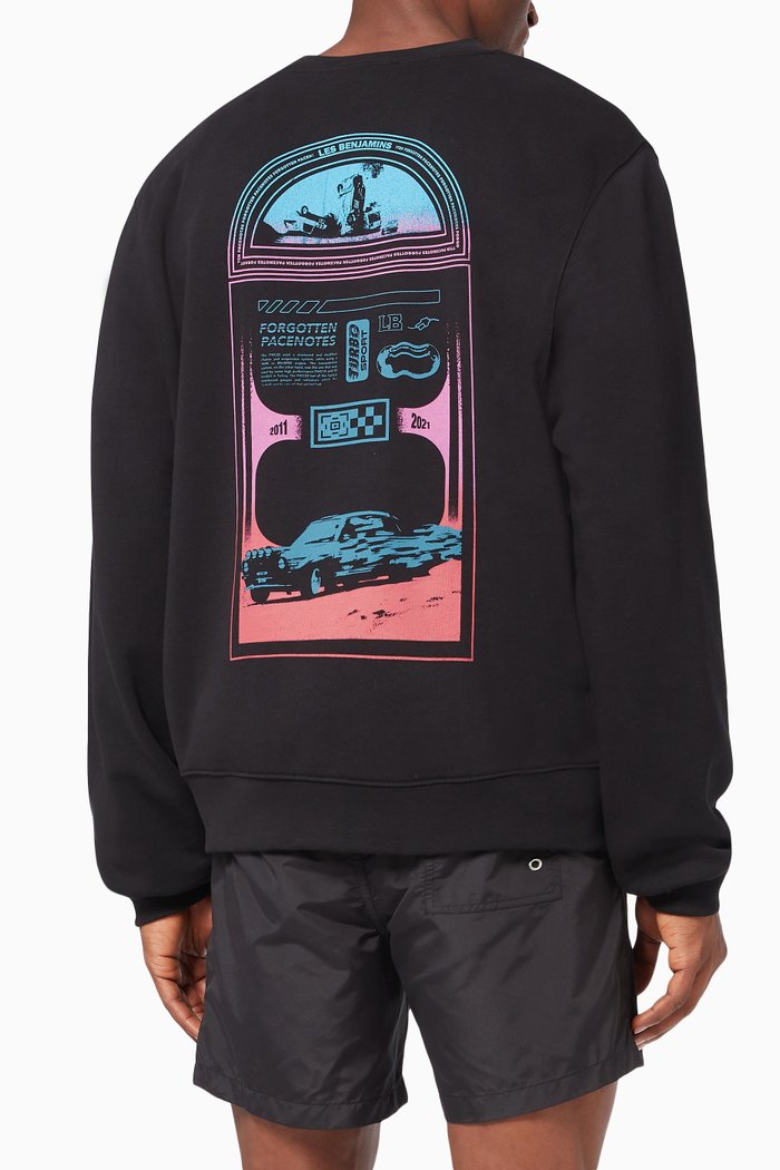 

Oversized Sweatshirt 002 in Cotton Terry, Black