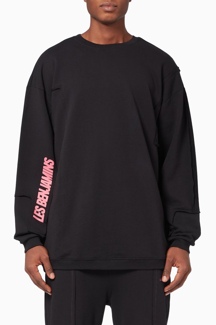 

Sweatshirt 004 in Cotton Terry, Black