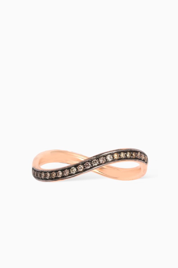 

Midi Infinity Band Ring with Diamonds in 18kt Rose Gold
