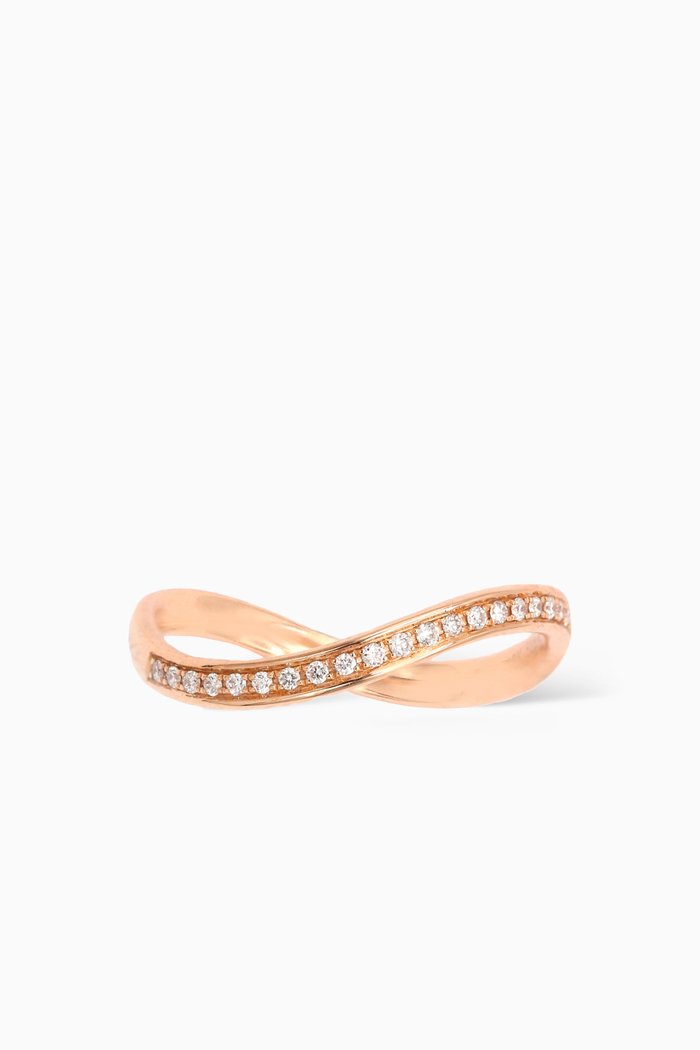 

Infinity Band Ring with Diamonds in 18kt Rose Gold