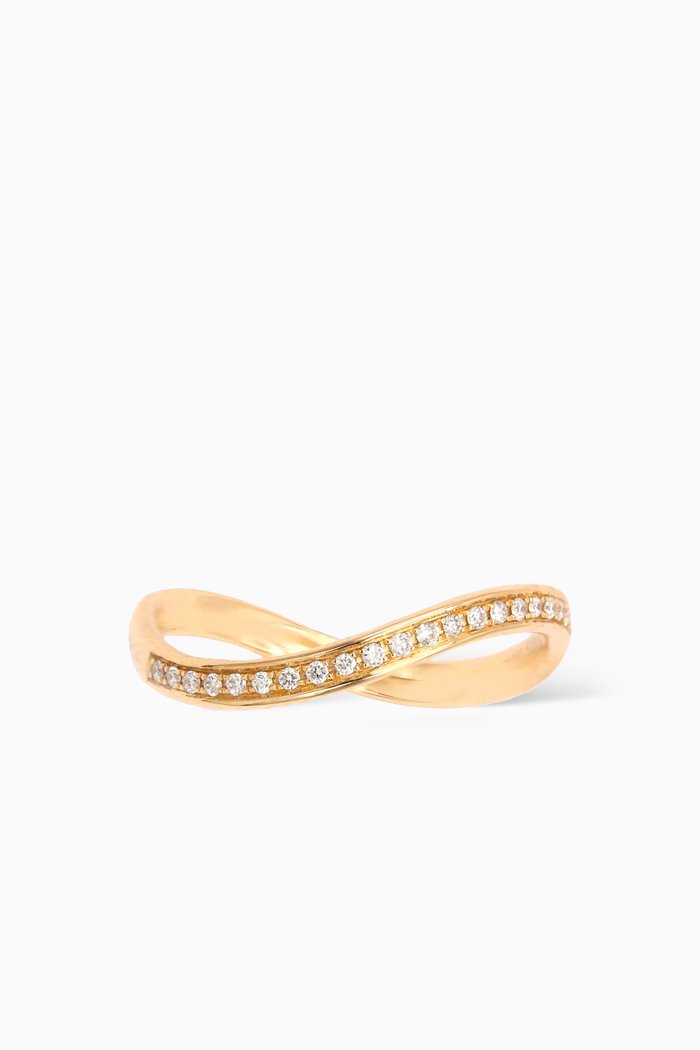 

Infinity Band Ring with Diamonds in 18kt Yellow Gold