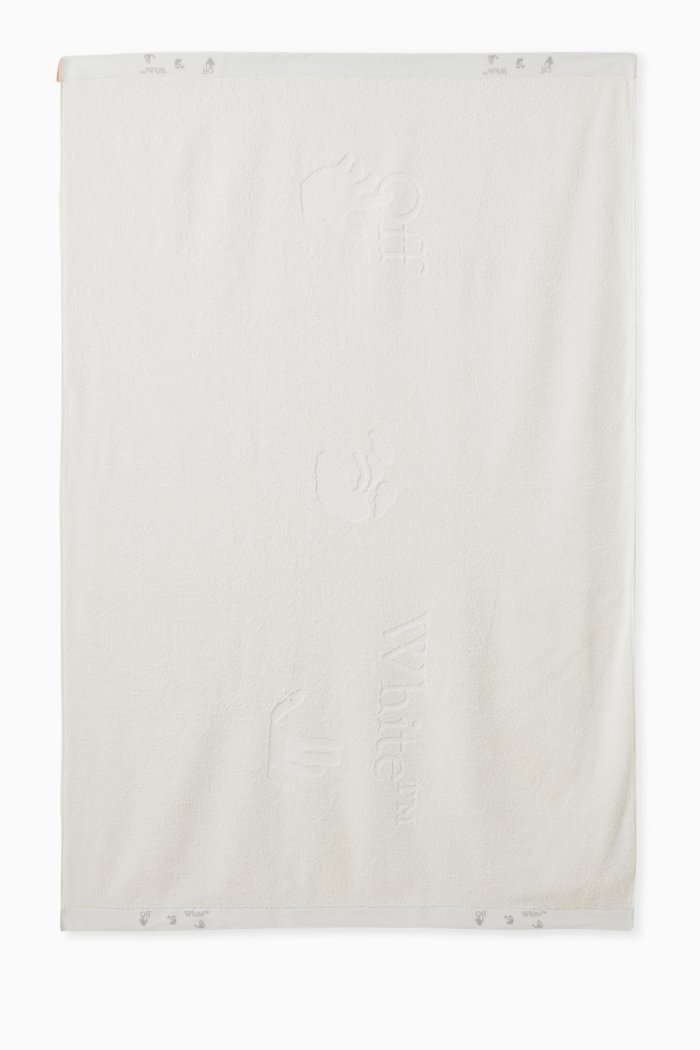 

Logo Towel in Cotton Terry, White