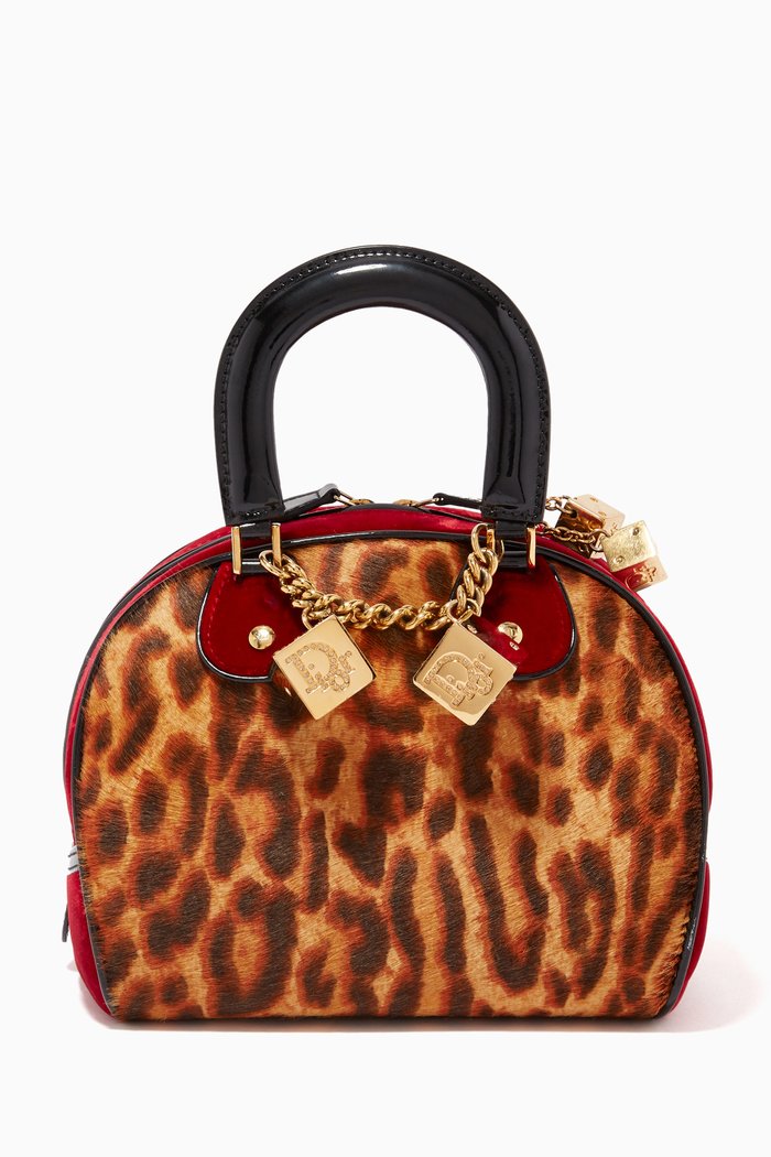 

Galliano for Christian Dior Gambler Bag in Leopard Print Ponyskin, Multicolour