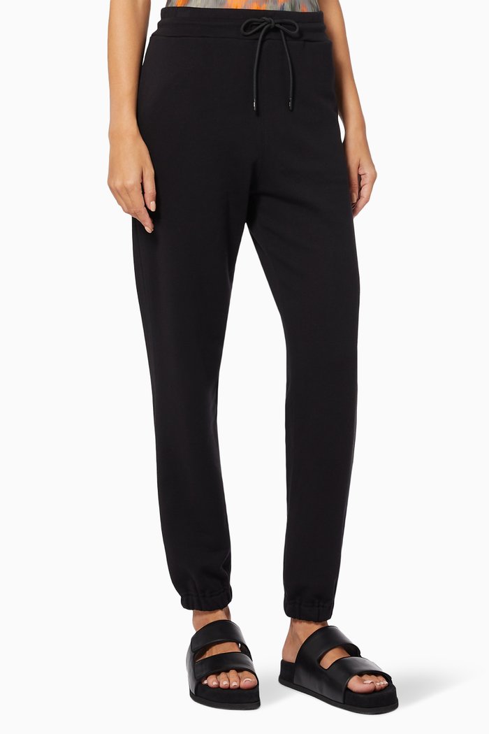 

Logo Sweatpants in Cotton Fleece, Black
