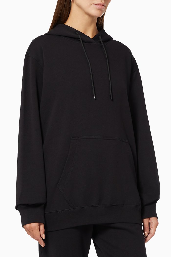 

Logo Hoodie in Cotton Fleece, Black