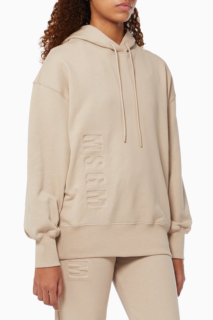 

Logo Sweatshirt in Cotton Fleece, Neutral