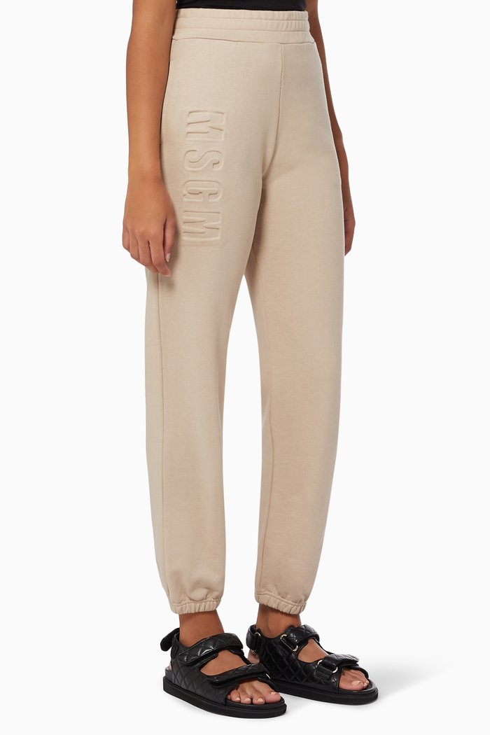 

Logo Sweatpants in Cotton Fleece, Neutral
