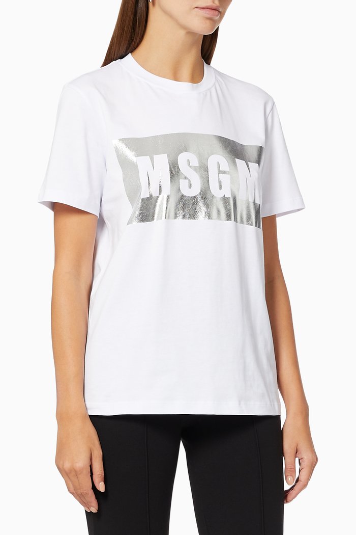 

Box Logo T-shirt in Cotton Jersey, White
