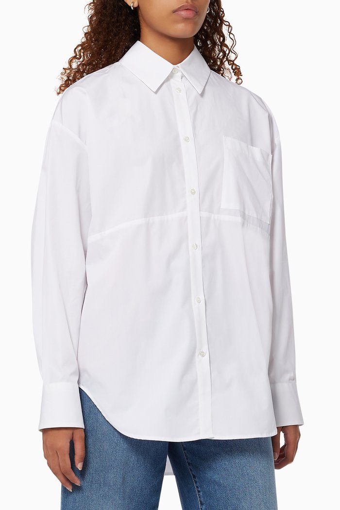 

Oversized Shirt in Cotton Poplin, Neutral