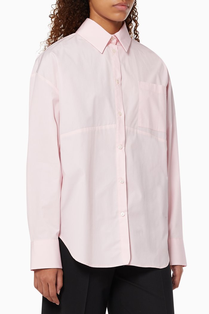 

Oversized Shirt in Cotton Poplin, Pink
