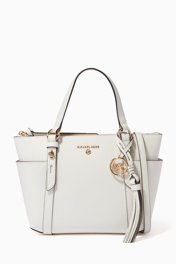 

Small Sullivan Tote Bag in Leather, White