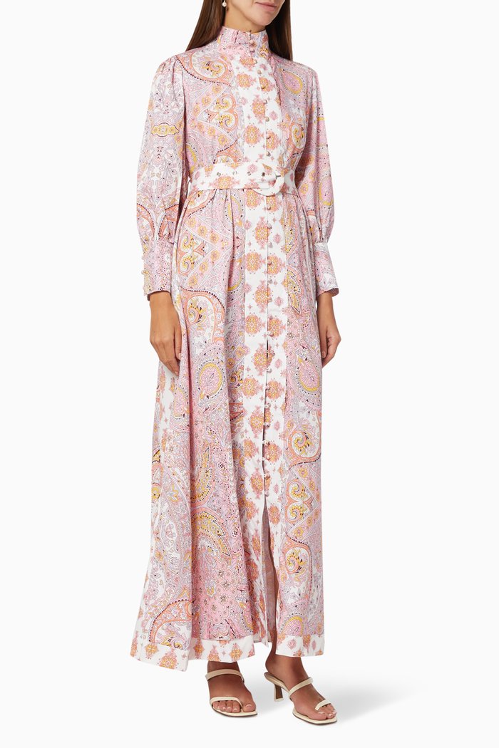 Maya Floral Shirt Dress, Pink