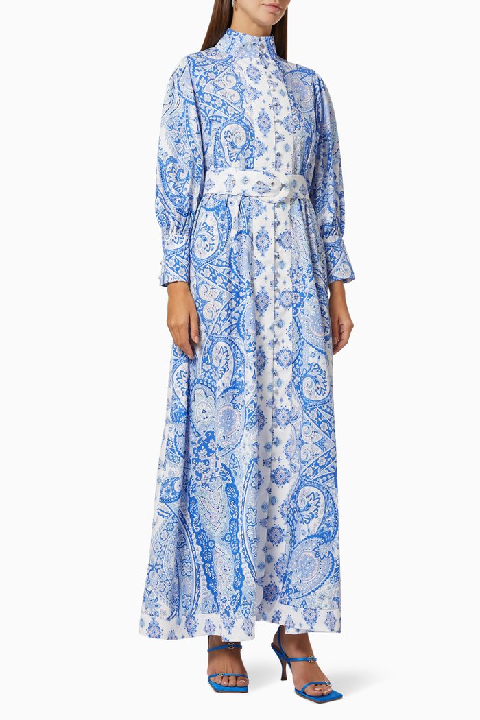 

Maya Floral Shirt Dress, Blue
