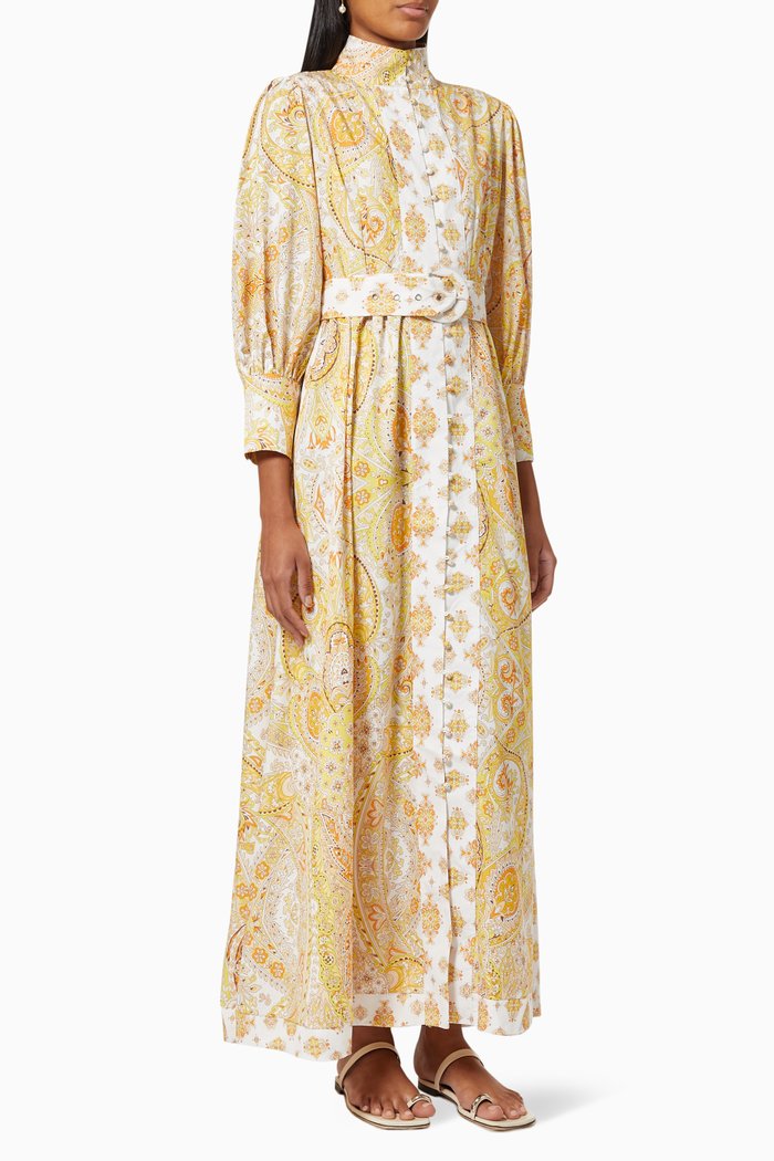 

Maya Floral Shirt Dress, Yellow