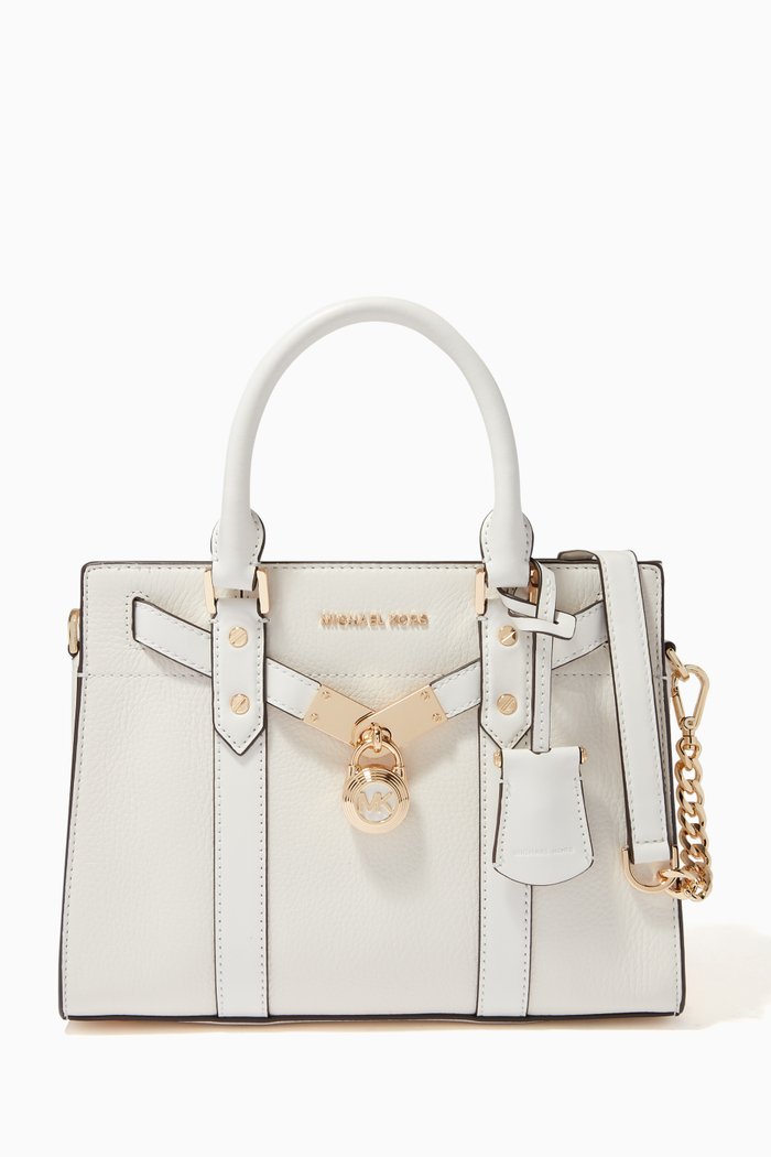 

Small Nouveau Hamilton Satchel in Leather, White