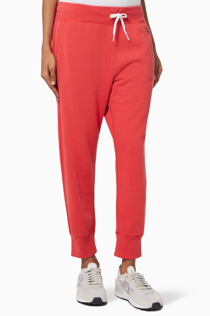 

Relaxed Fit Sweatpants in Cotton Blend Fleece, Red