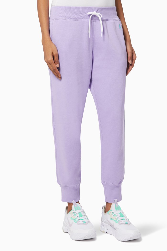

Relaxed Fit Sweatpants in Cotton Blend Fleece, Purple