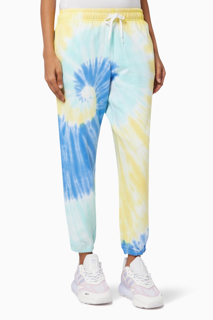 

Spiral Tie Dye Sweatpants in French Terry, Neutral