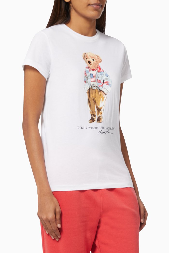 

Bandana Polo Bear T-shirt in Cotton Jersey, White