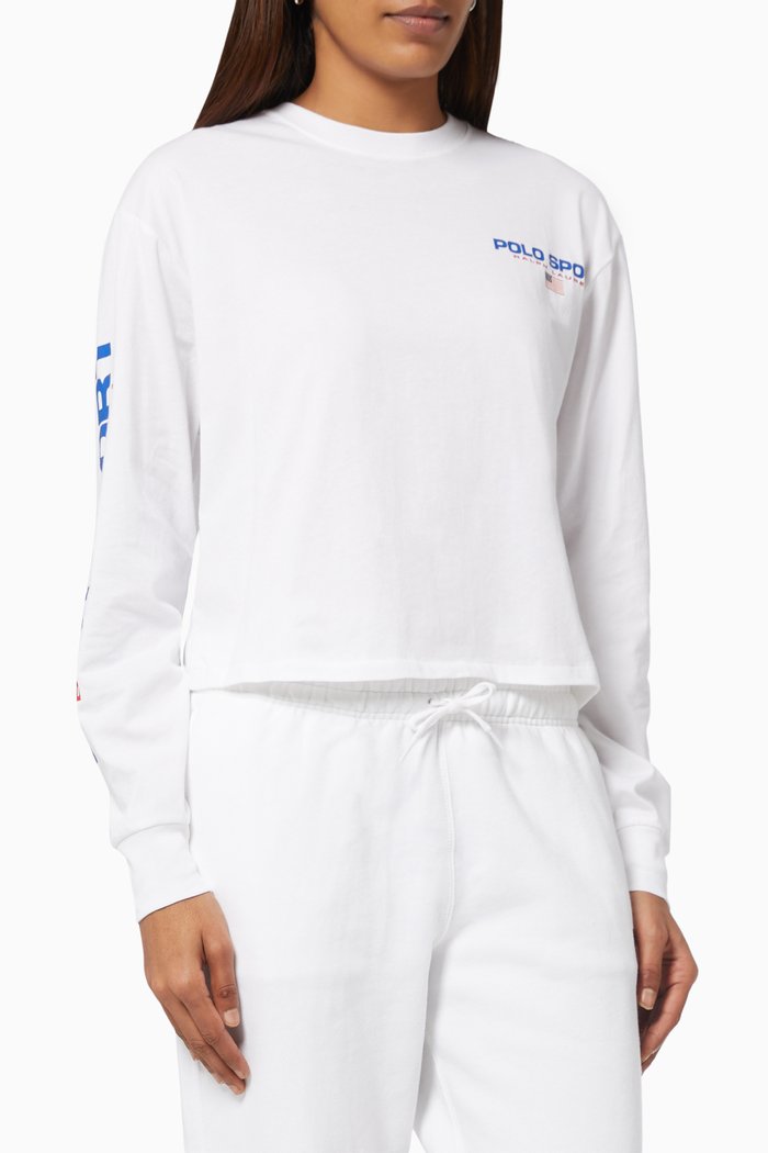

Polo Sport Crewneck T-Shirt in Cotton Jersey, White