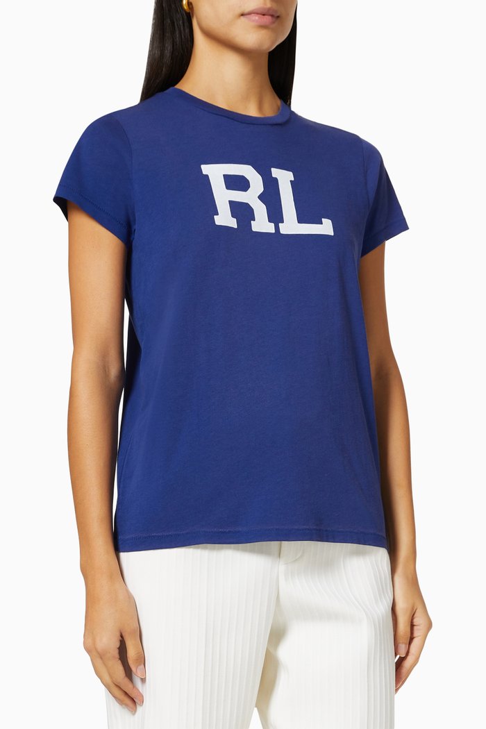 

RL Logo T-shirt in Cotton Jersey, Blue