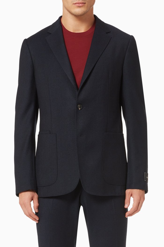 

Techmerino™ Wash&Go Jacket in Wool, Blue