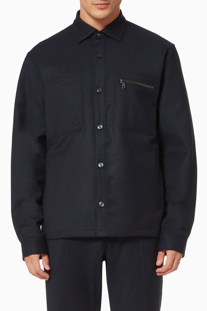 

Techmerino™ Overshirt in Wool, Blue