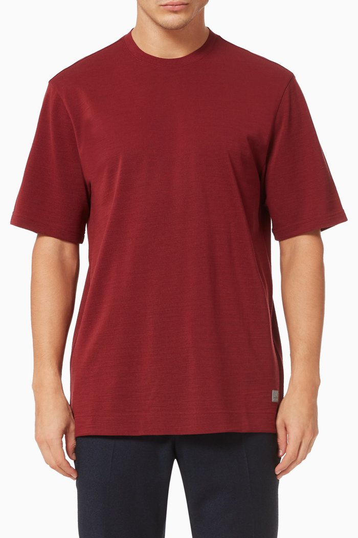 

Techmerino™ Polo in Wool Piqué, Red