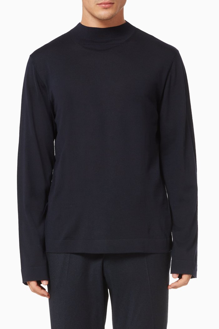 

Techmerino™ Wash&Go Sweater in Wool, Blue