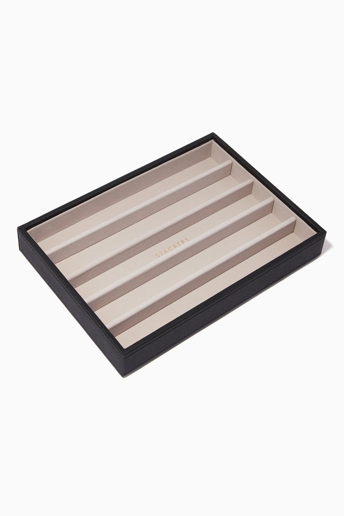 

Classic Jewellery Box Necklace Layer in Vegan Leather, Black