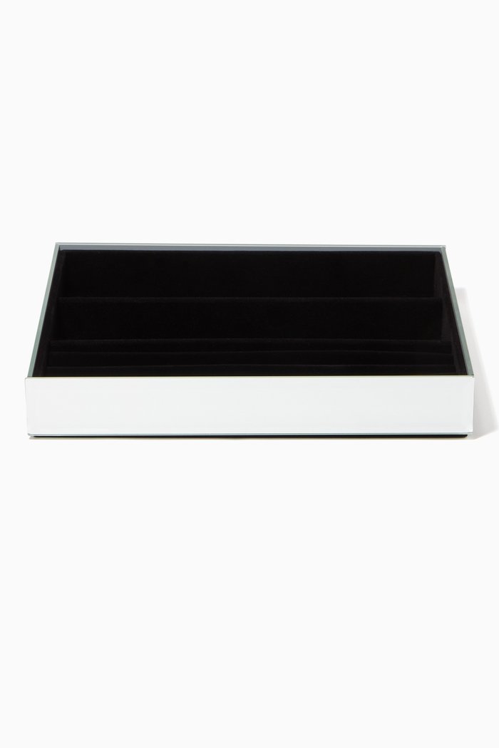 

Classic Jewellery Box Layer in Mirror Glass, Silver