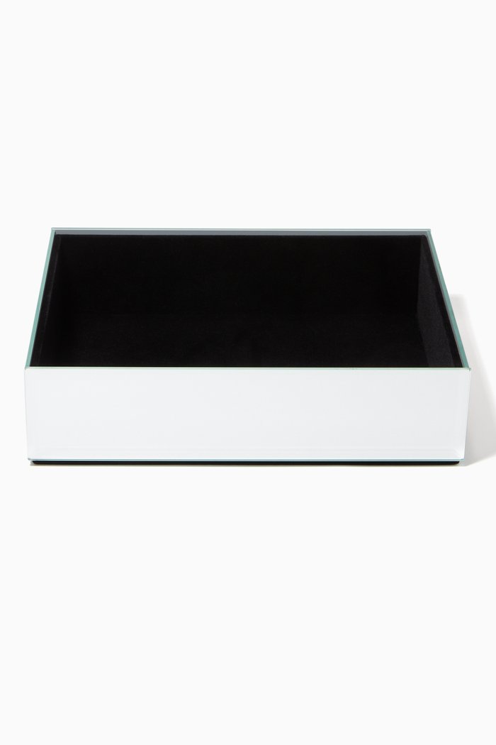 

Classic Jewellery Box Open Layer in Mirror Glass, Silver