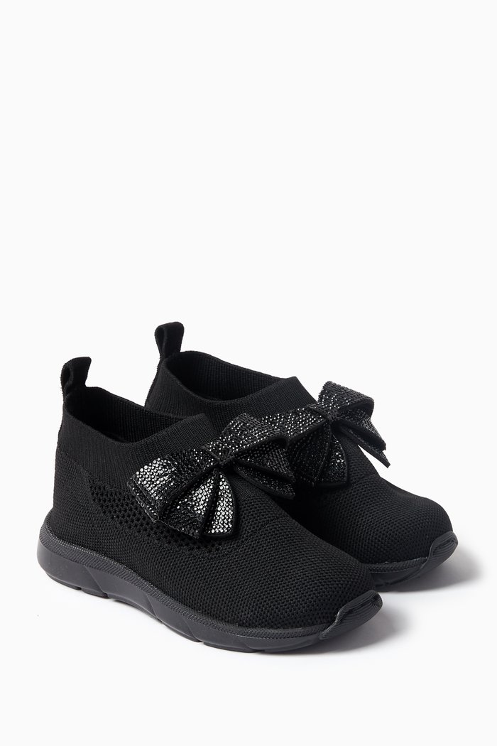 

Speed Sock Sneakers in Woven Knit, Black