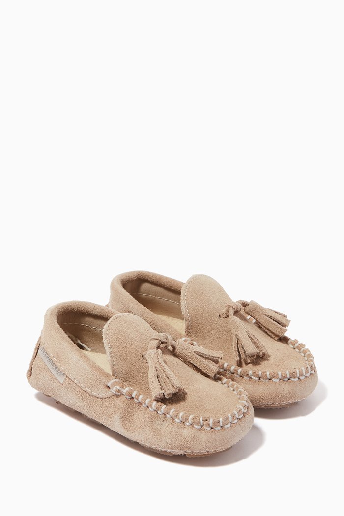 

Tassel Loafers in Suede, Neutral