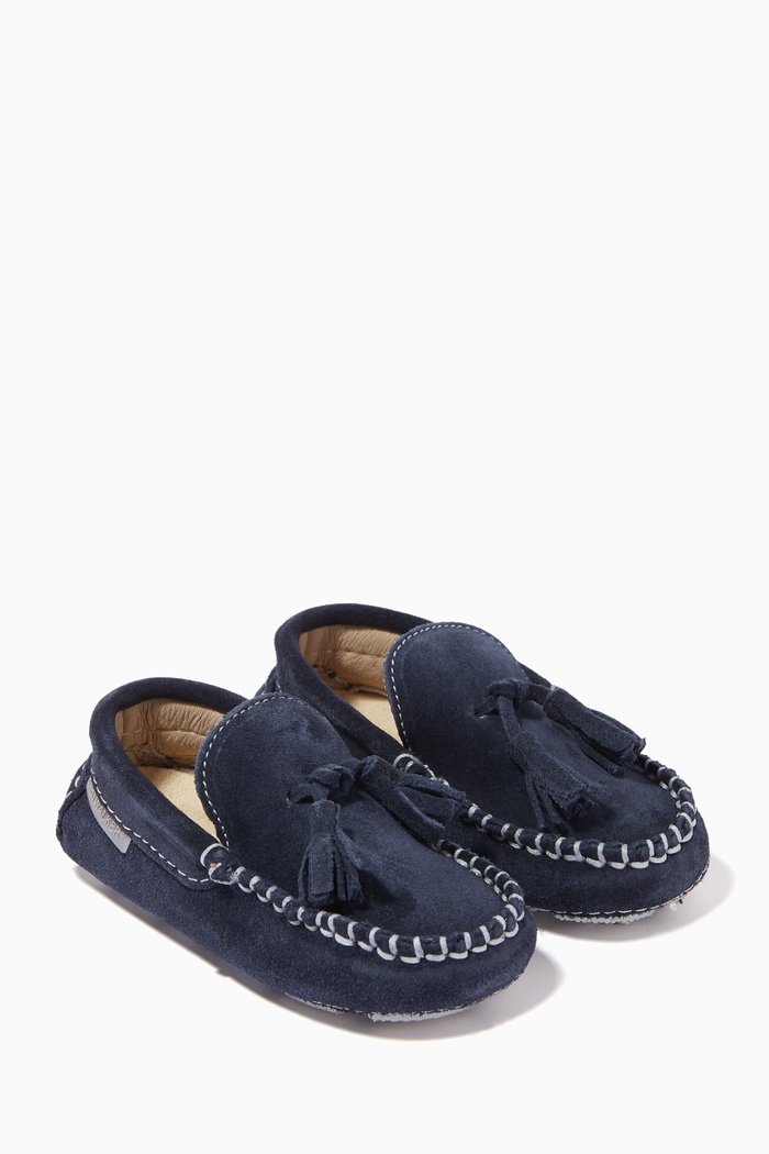 

Tassel Loafers in Suede, Blue