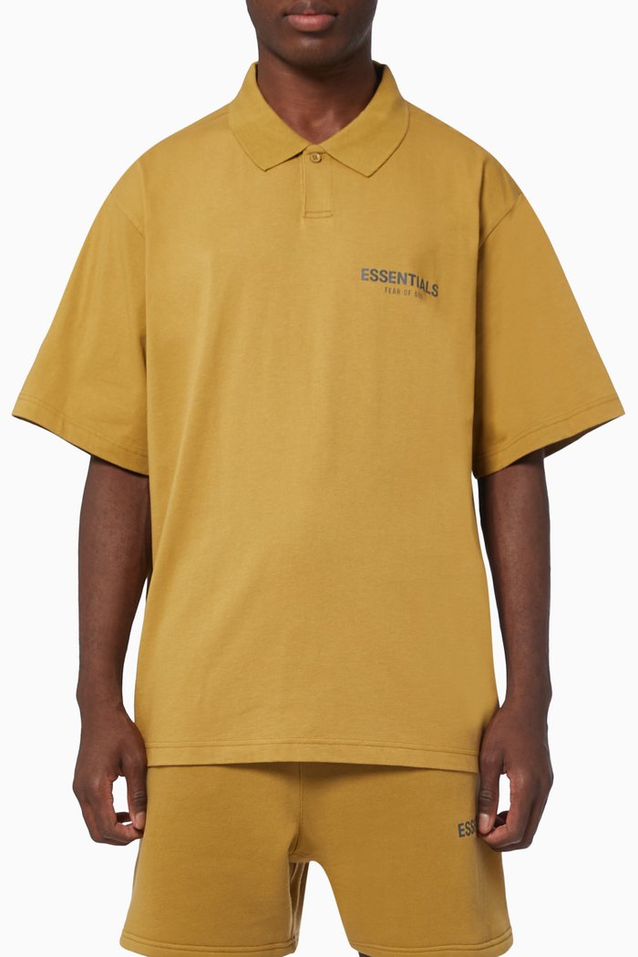 

Short Sleeve Polo T-shirt in Cotton, Brown
