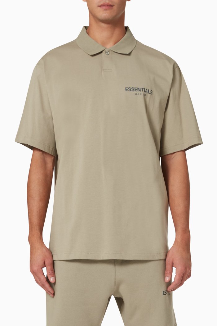 

Short Sleeve Polo T-shirt in Cotton, Green