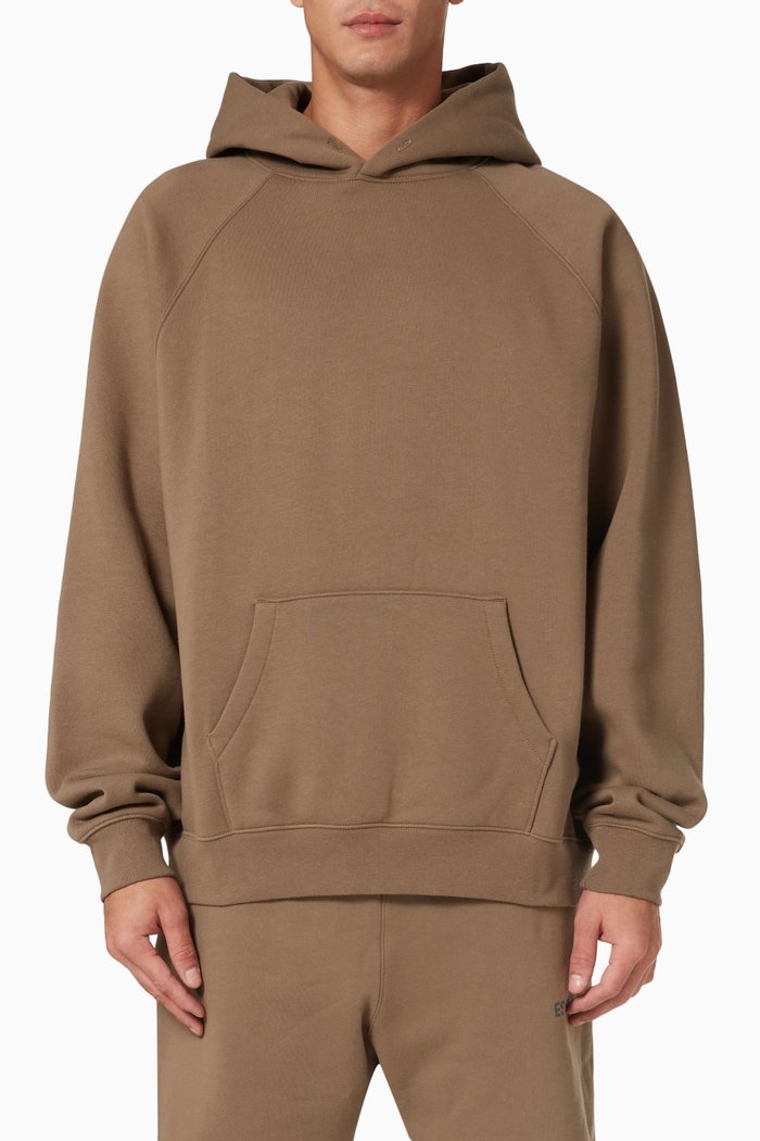 Pullover Hoodie in Cotton, Grey
