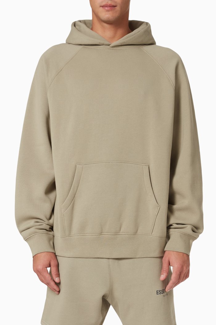 

Pullover Hoodie in Cotton, Green