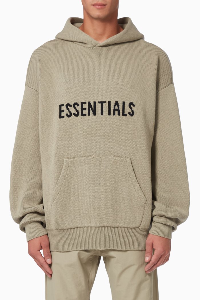 

Knit Hooded Pullover, Green