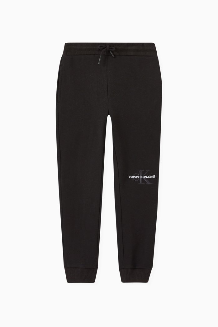 

Slim Jogger Pants in Organic Cotton Terry, Black