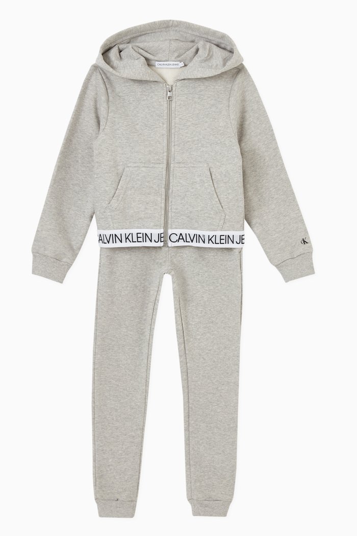 

Hoodie & Jogger Pants Set in Fleece, Grey