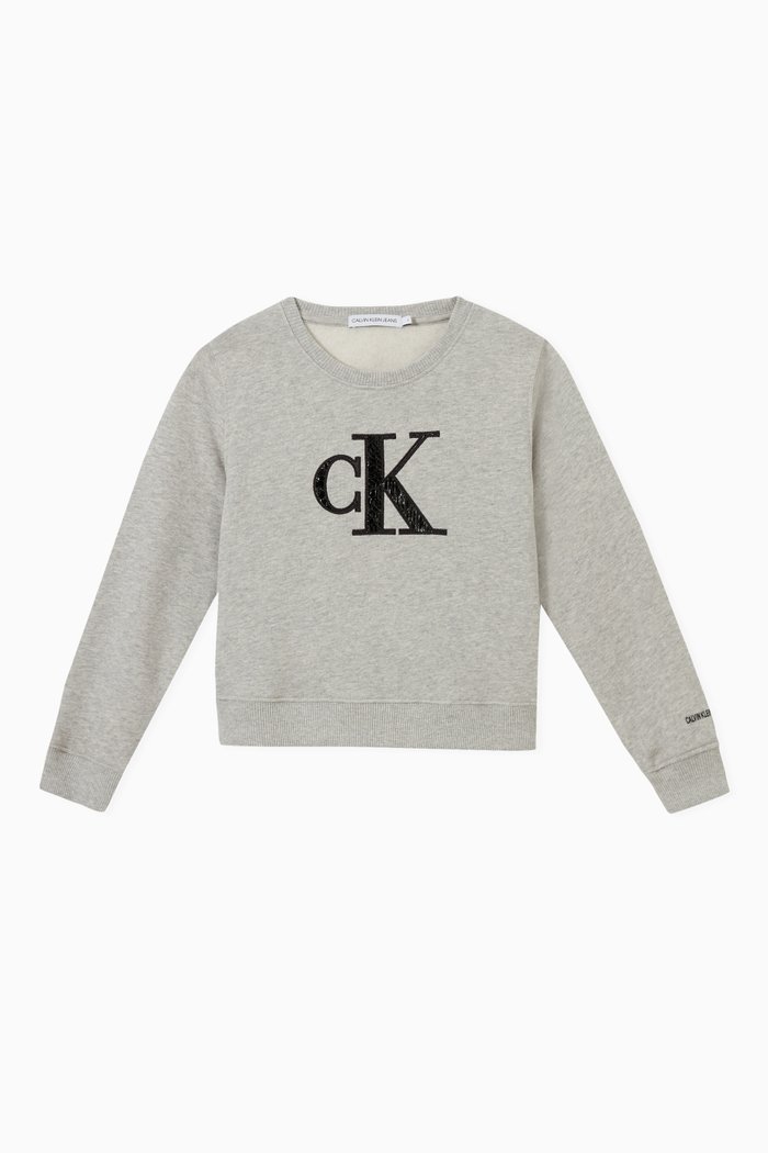 

Monogram Sweatshirt in Fleece, Grey