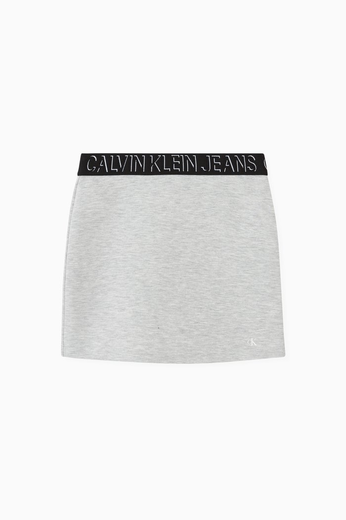 

Mini Skirt in Recycled Milano Jersey, Grey