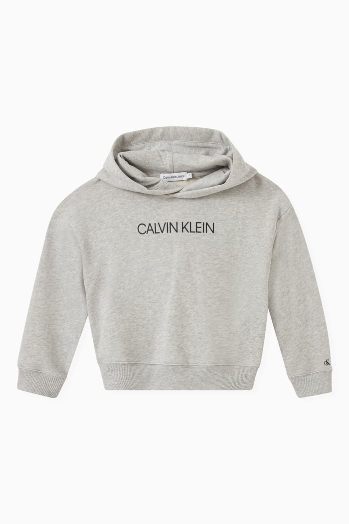 

Boxy Logo Hoodie, Grey
