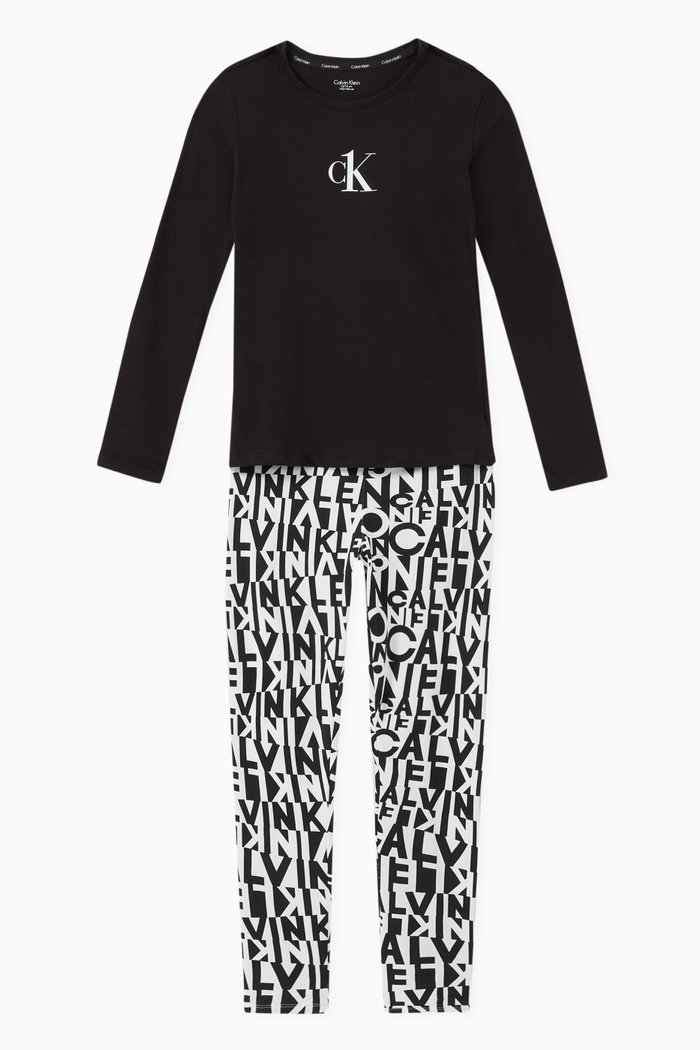 

CK One Pyjama Set in Organic Cotton, Multicolour
