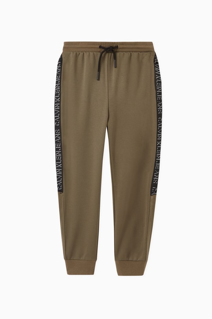 

Logo Tape Jogger Pants in Recycled Milano Jersey, Green