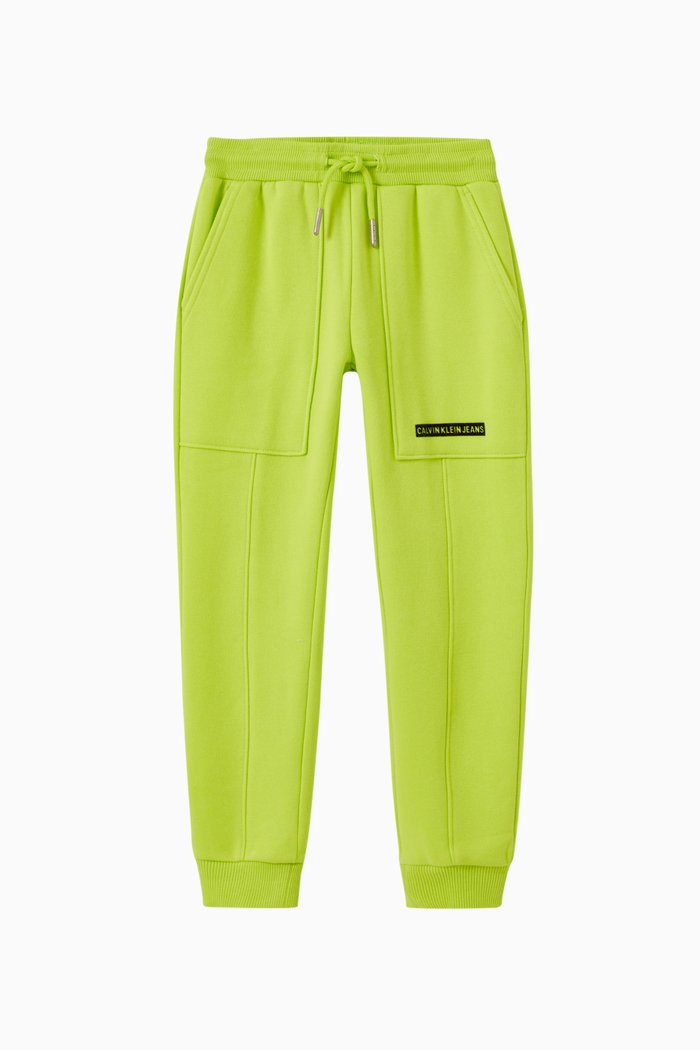 

Jogger Pants in Organic Cotton Blend Fleece, Green