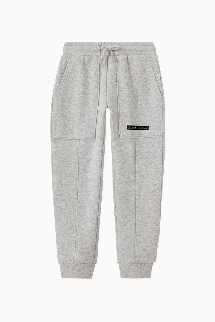 

Jogger Pants in Organic Cotton Blend Fleece, Grey