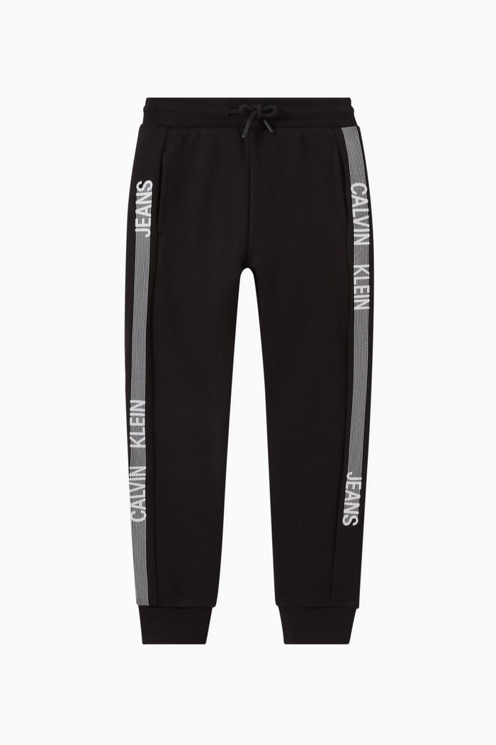 

Dimension Logo Sweatpants in Cotton Fleece, Black